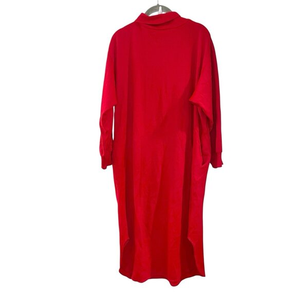 Vintage Pet Shop Dog Sweatshirt Dress Sleep Retro 90s Fuzzy Warm Holiday Red M - Picture 5 of 8